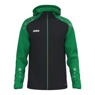 JAKO Kapuzenjacke Sonic (strapazierfähig, weiches Tragegefühl) schwarz/grün Herren