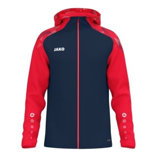 JAKO Kapuzenjacke Sonic (strapazierfähig, weiches Tragegefühl) marineblau/rot Herren
