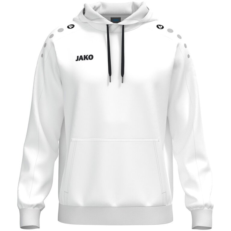JAKO Kapuzensweat One (60% Baumwolle, 40% rec.Polyester) weiss Kinder