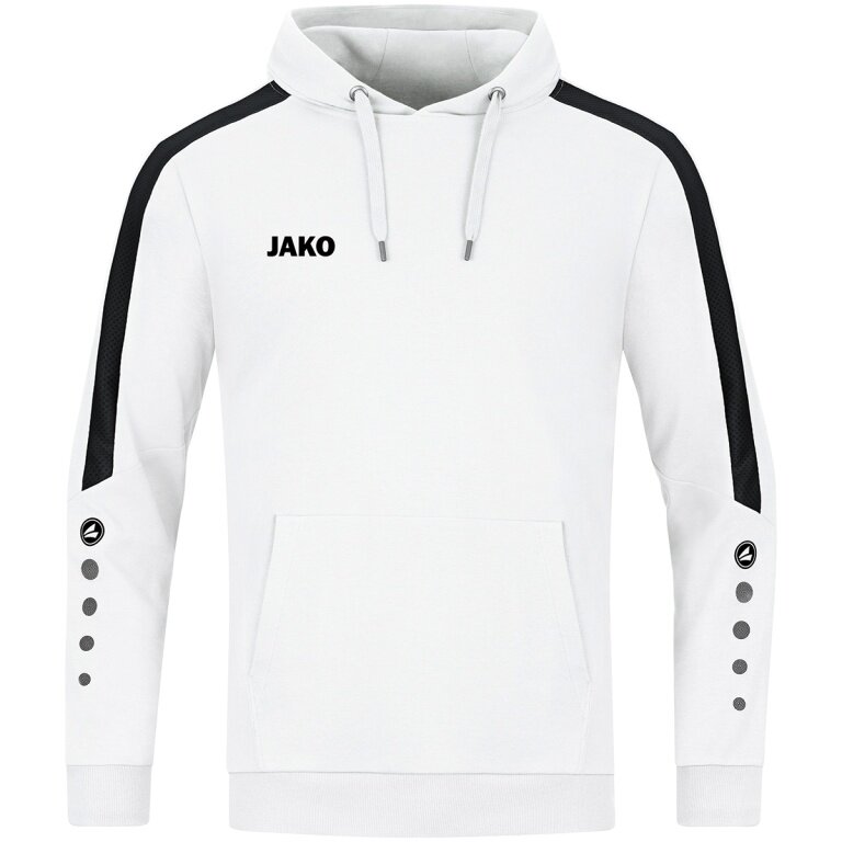JAKO Kapuzenpullover (Hoodie) Power Kapuzensweat (Bio-Baumwolle) weiss Kinder