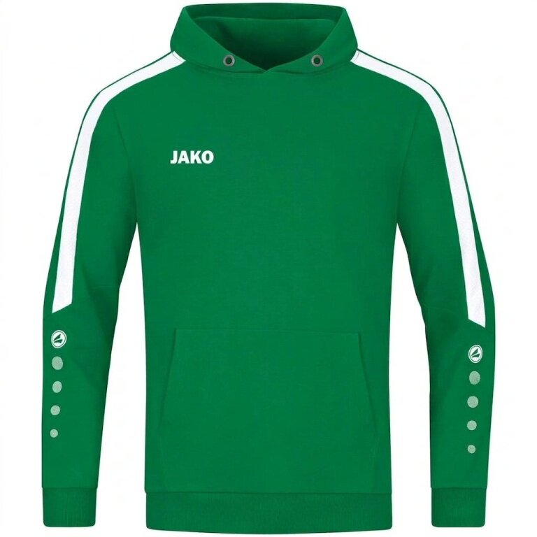 JAKO Kapuzenpullover (Hoodie) Power Kapuzensweat (Bio-Baumwolle) grün Kinder