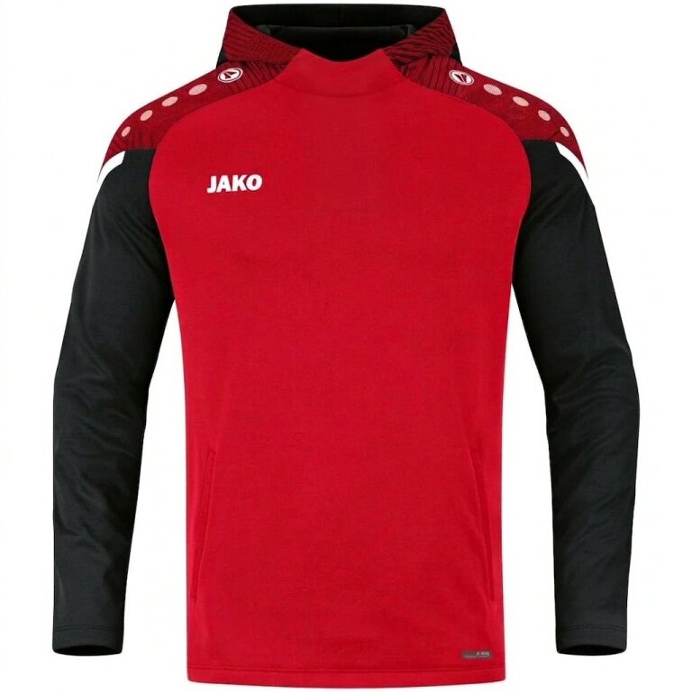 JAKO Kapuzensweat (Hoodie) Performance (Polyester-Fleece) rot/schwarz Kinder