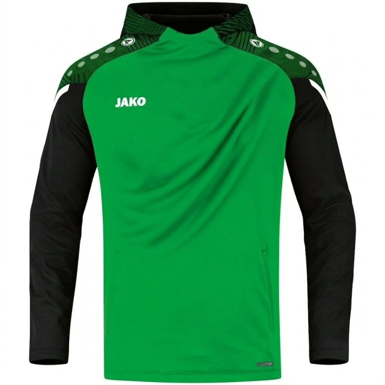JAKO Kapuzensweat (Hoodie) Performance (Polyester-Fleece) grün/schwarz Kinder