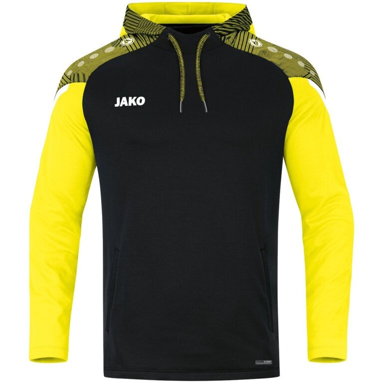 JAKO Kapuzensweat (Hoodie) Performance (Polyester-Fleece) schwarz/gelb Kinder