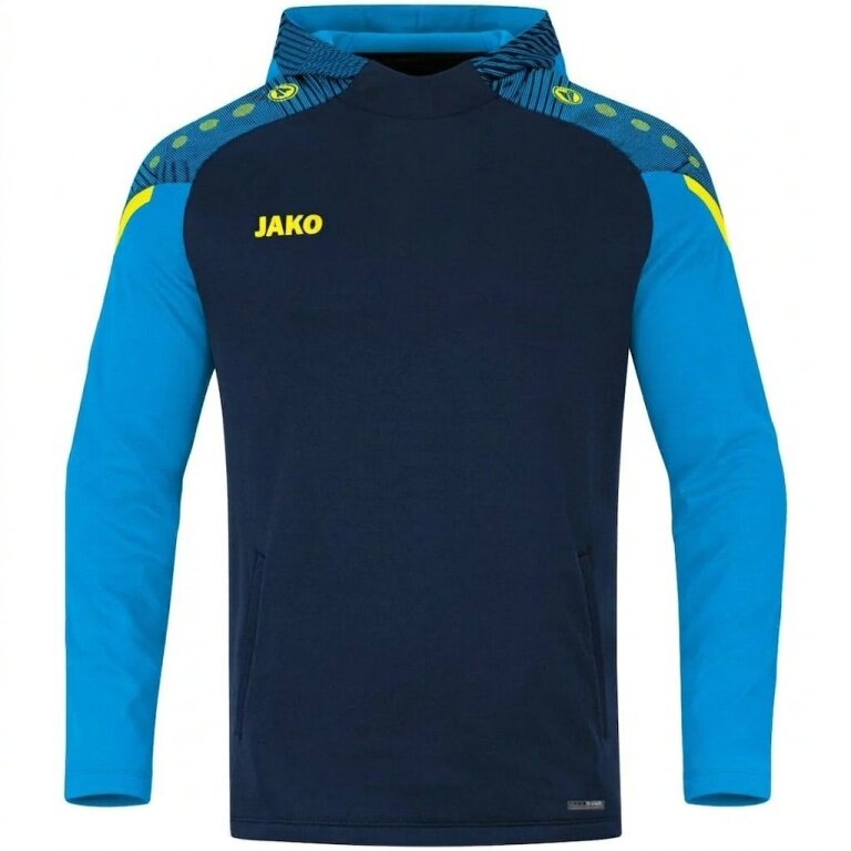 JAKO Kapuzensweat (Hoodie) Performance (Polyester-Fleece) marineblau/hellblau Kinder