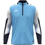 JAKO Langarmshirt Ziptop Dynamic (rec. Polyester, elastisches Material) himmelblau/weiss/marineblau Herren
