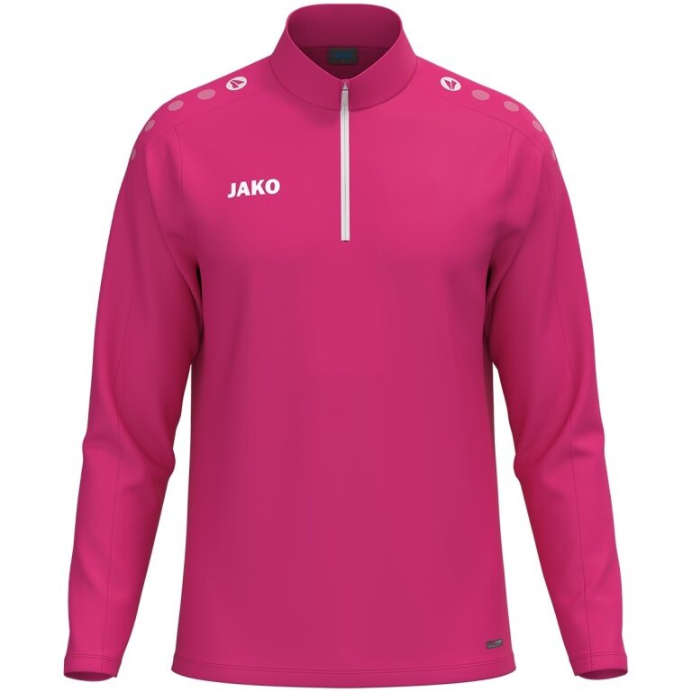 JAKO Langarmshirt Ziptop One (100% rec. Polyester, Innenseite aus Micro-Fleece) rosa Kinder