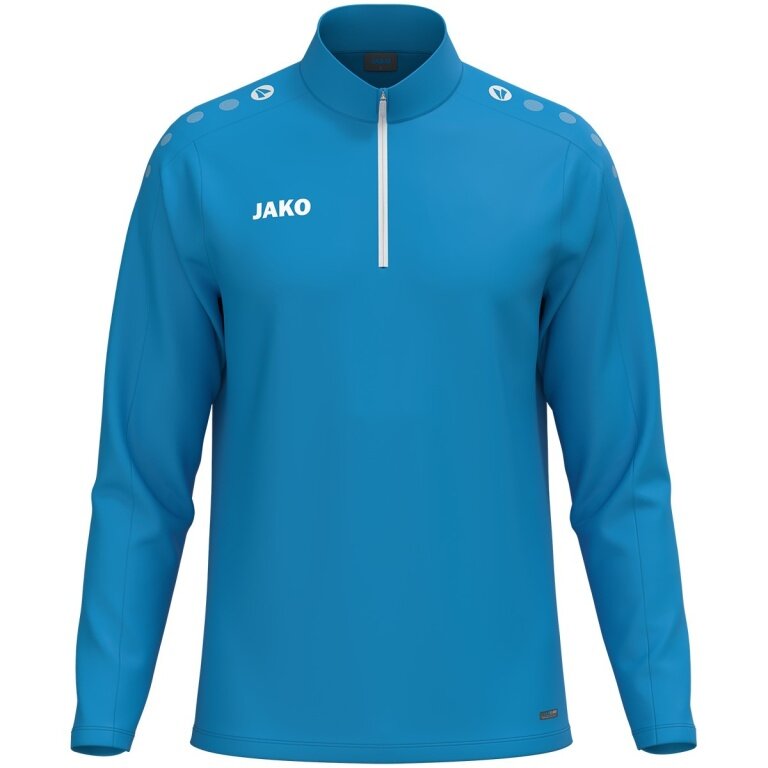 JAKO Langarmshirt Ziptop One (100% rec. Polyester, Innenseite aus Micro-Fleece) blau Kinder