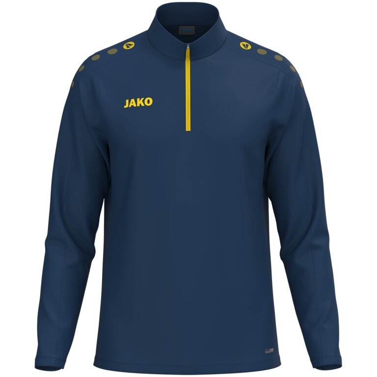 JAKO Langarmshirt Ziptop One (100% rec. Polyester, Innenseite aus Micro-Fleece) navyblau Kinder