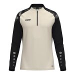 JAKO Langarmshirt Ziptop Sonic (rec. Polyester, weiches Tragegefühl) beige/schwarz Jungen