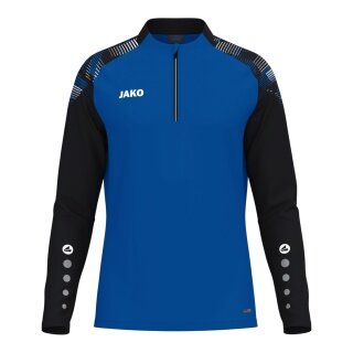 JAKO Langarmshirt Ziptop Sonic (rec. Polyester, weiches Tragegefühl) royalblau/schwarz Jungen