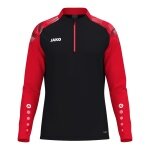 JAKO Langarmshirt Ziptop Sonic (rec. Polyester, weiches Tragegefühl) schwarz/rot Herren