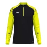 JAKO Langarmshirt Ziptop Sonic (rec. Polyester, weiches Tragegefühl) schwarz/neongelb Herren