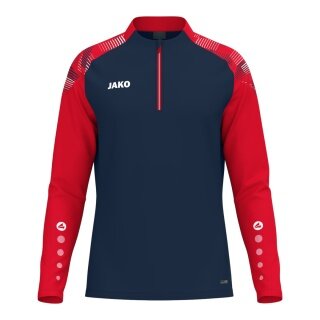 JAKO Langarmshirt Ziptop Sonic (rec. Polyester, weiches Tragegefühl) marineblau/rot Jungen