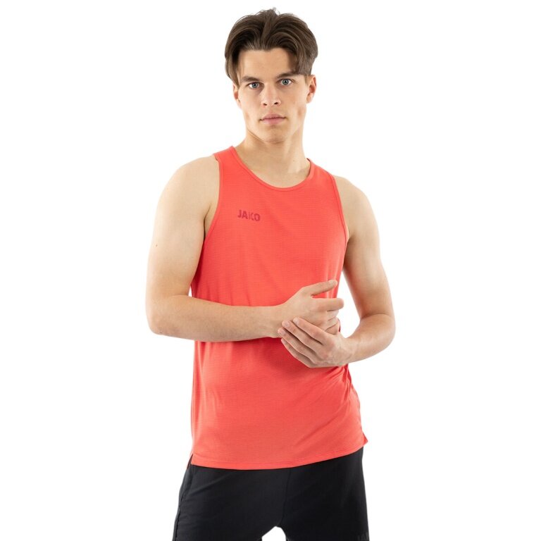 JAKO Lauf-Tanktop Light Flow (ärmellos) coralrot Herren