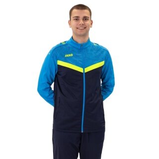 JAKO Trainingsjacke (Polyester) Iconic (100% rec. Polyester) marineblau/hellblau/gelb Herren