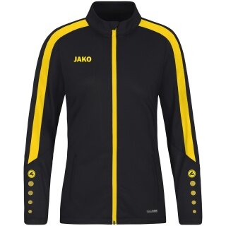 JAKO Polyesterjacke Power (100% rec. Polyester) schwarz/gelb Damen