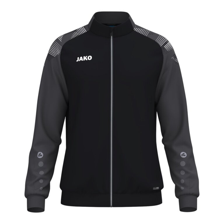 JAKO Trainingsjacke (Polyester) Sonic (100% rec. Polyester, moderner Look) schwarz/anthrazitgrau Kinder