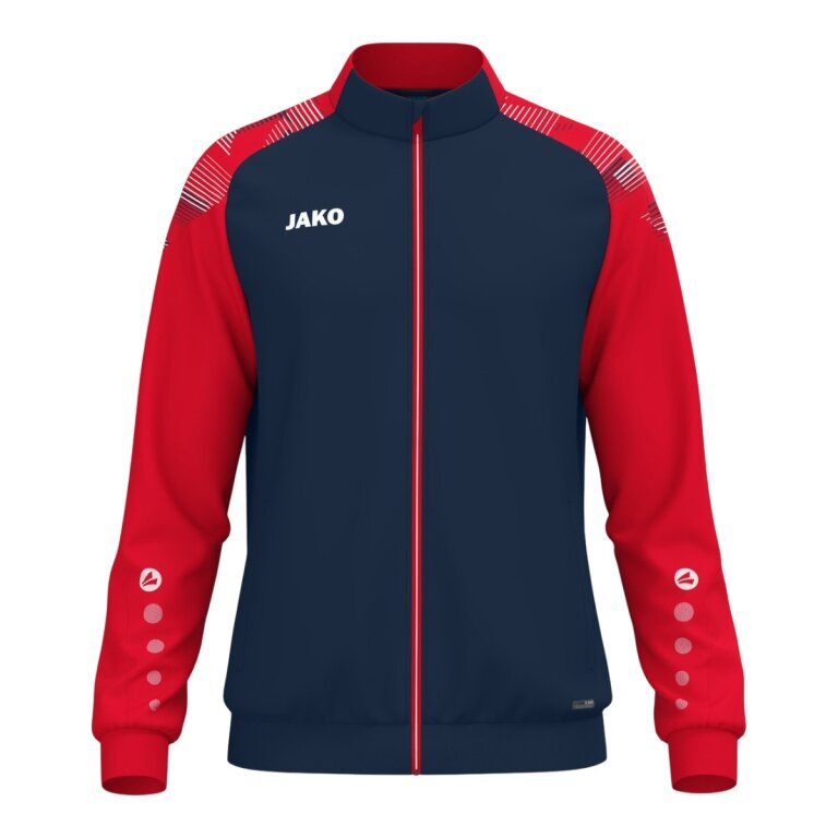 JAKO Trainingsjacke (Polyester) Sonic (100% rec. Polyester, moderner Look) marineblau/rot Kinder
