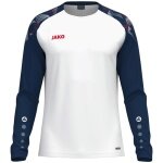 JAKO Sport-Langarmshirt Sonic Sweat (schnelltrocknend, strapazierfähig) weiss/marineblau/rot Herren