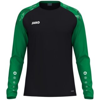 JAKO Sport-Langarmshirt Sonic Sweat (schnelltrocknend, strapazierfähig) schwarz/grün Kinder