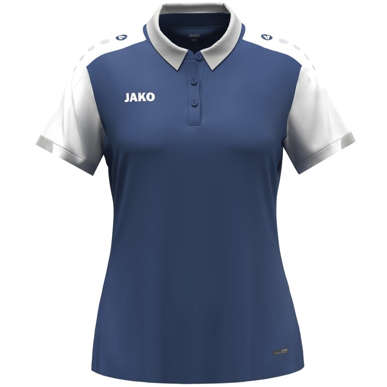 JAKO Sport-Polo Dynamic (100% rec. Polyester) nachtblau/weiss/hellgrau Damen