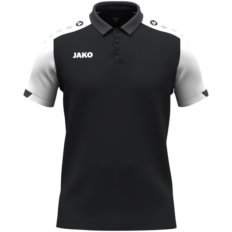 JAKO Sport-Polo Dynamic (Polyester-Mini-Piquet) schwarz/weiss/anthrazitgrau Herren