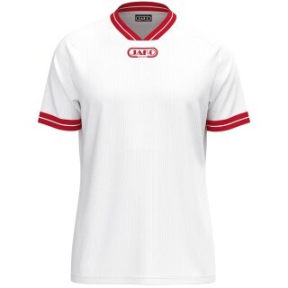 JAKO Sport-Tshirt Retro Trikot (V-Ausschnitt, atmungsaktiv) kurzarm weiss/rot Herren