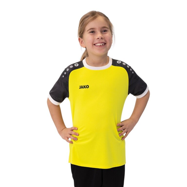 JAKO Sport-Tshirt Trikot Iconic (Polyester-Interlock) gelb/schwarz Kinder