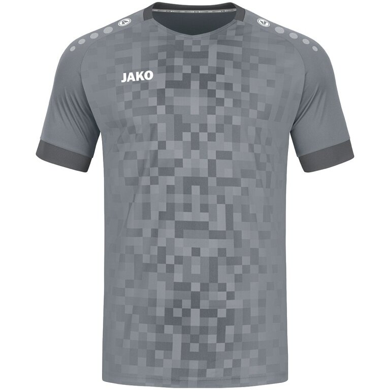 JAKO Sport-Tshirt Trikot Pixel (atmungsaktiv, schnelltrocknend) dunkelgrau Kinder