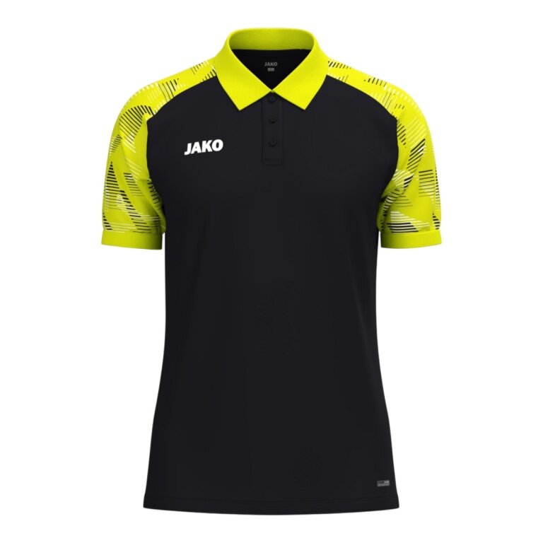 JAKO Sport-Polo Sonic (leicht, atmungsaktiv) schwarz/neongelb Jungen