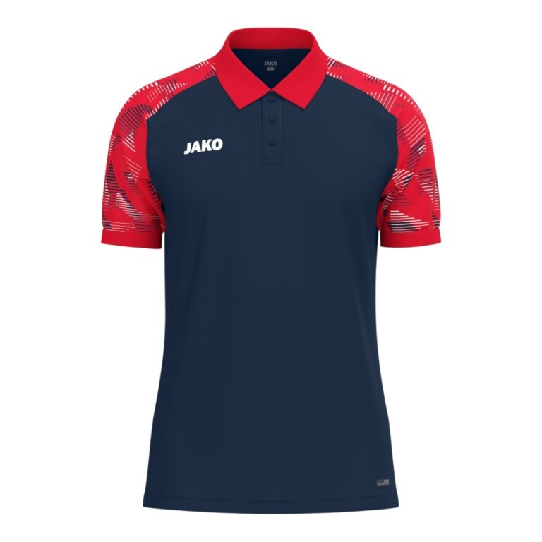 JAKO Sport-Polo Sonic (leicht, atmungsaktiv) marineblau/rot Jungen