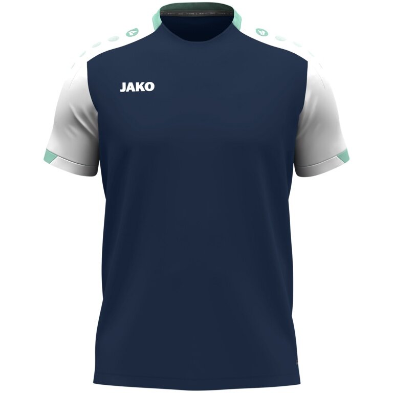 JAKO Sport-Tshirt Dynamic (100% rec.Polyester) marineblau/weiss/mintgrün Herren
