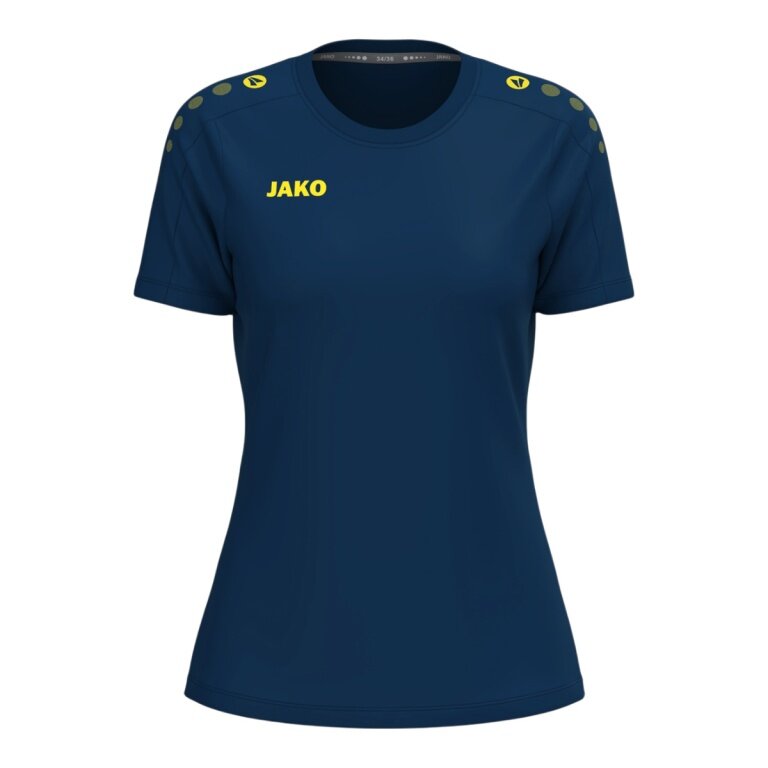 JAKO Sport-T-Shirt One Cotton (Baumwolle-Mischung) navyblau/gelb Damen