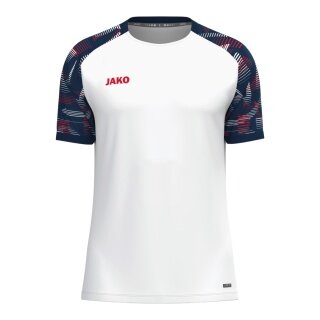JAKO Sport-Tshirt Sonic (atmungsaktiv, strapazierfähig) weiss/marineblau/rot Jungen