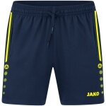 JAKO Sporthose Short Allround (Stretch-Micro-Twill) kurz marineblau/gelb Damen