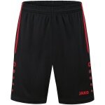 JAKO Sporthose Short Allround (Polyester-Interlock, ohne Innenslip) kurz schwarz/rot Jungen