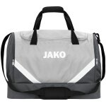 JAKO Sporttasche Iconic mit Bodenfach (Größe M - 60 Liter) hellgrau/anthrazitgrau - 55x27x41cm