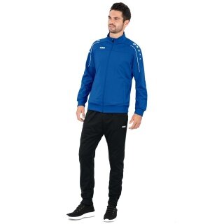 JAKO Trainingsanzug Polyester Classico (Jacke und Hose, 100% Polyester) royalblau/schwarz Herren