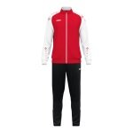 JAKO Trainingsanzug (Polyesteranzug) Sonic - 100% rec. Polyester - rot/weiss/schwarz Herren
