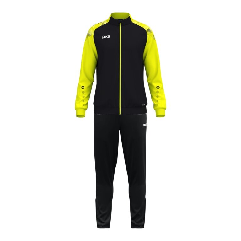 JAKO Trainingsanzug (Polyesteranzug) Sonic - 100% rec. Polyester - schwarz/gelb Herren
