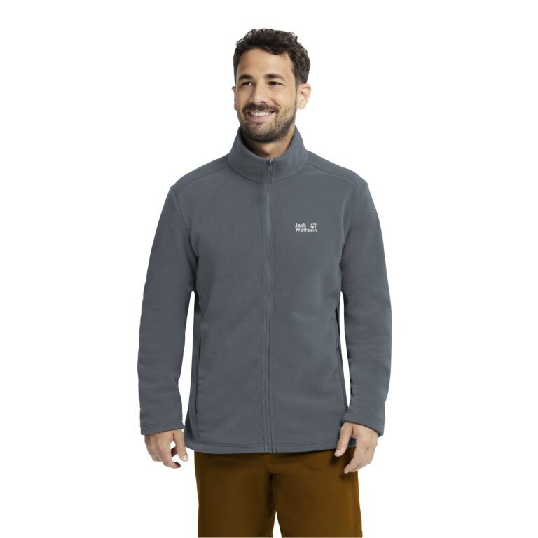 Jack Wolfskin Fleecejacke Taunus 200 Full Zip (warm, optimale Bewegungsfreiheit) grau Herren