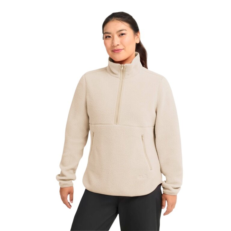 Jack Wolfskin Fleecepullover Lite Curl Half-Zip oyster beige Damen