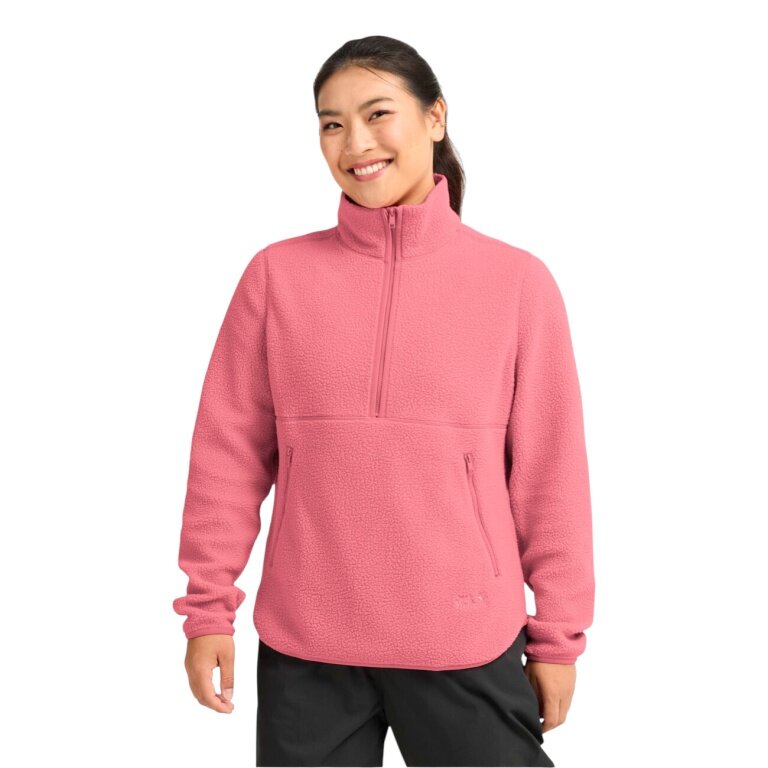 Jack Wolfskin Fleecepullover Lite Curl Half-Zip rosa Damen