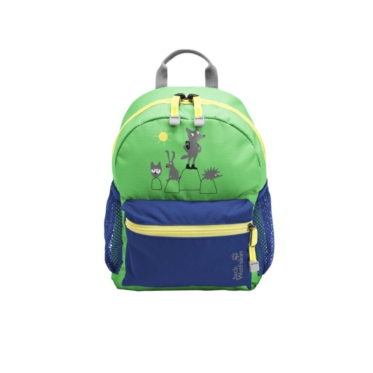 Jack Wolfskin Kinder-Tagesrucksack Little Scout (für Kinder ab 6 Jahren) grün/blau/gelb 10 Liter