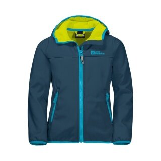 Jack Wolfskin Softshelljacke Fourwinds (wind-& wasserabweisend) darkblau Kinder/Jugendliche (164-176)