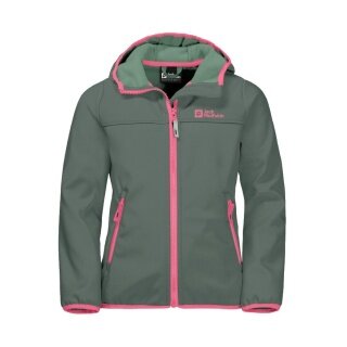 Jack Wolfskin Softshelljacke Fourwinds (wind-& wasserabweisend) hedgegrün Kinder/Jugendliche (164-176)