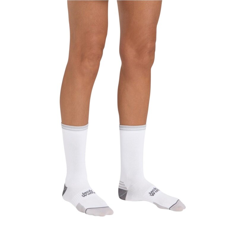 Jack Wolfskin Tagessocke Prelight CL Crew (Merinowolle-Mischung, atmungsaktiv) weiss - 1 Paar
