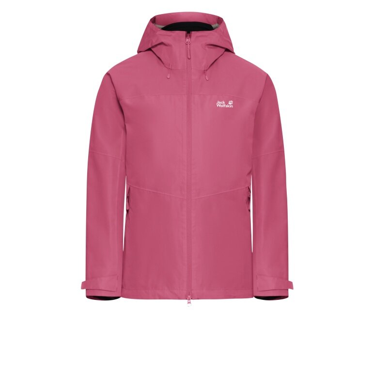 Jack Wolfskin Übergangs-Wanderjacke Wild Places 3in1 (wasserdicht, winddicht) pink Damen