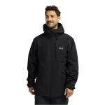 Jack Wolfskin Wanderjacke-/Regenjacke Flextrail 2-Lagen (wasserdicht, winddicht) schwarz Herren